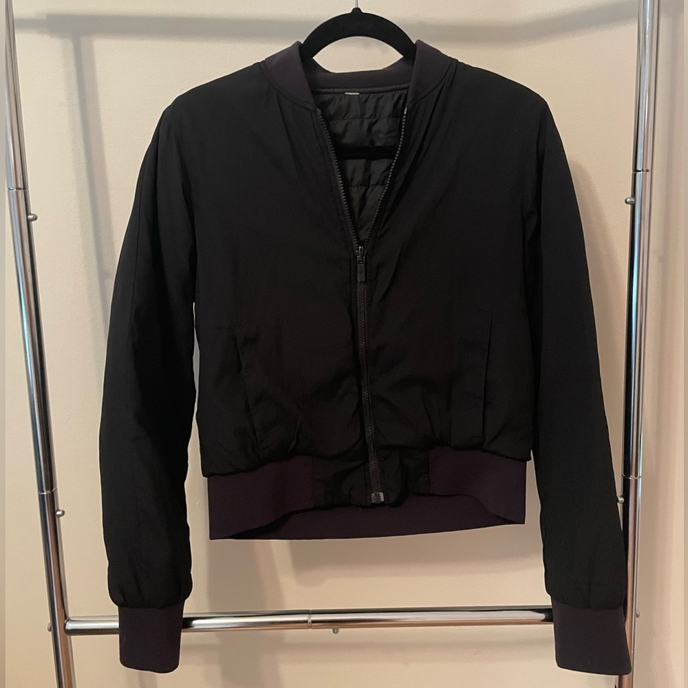 Lululemon Athletica Reversible Black Bomber Jacket